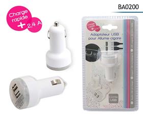 VOITURE DOUBLE ADAPTAT 2.4A