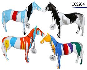 CHEVAL POLYRESINE 25X7X22CM*
