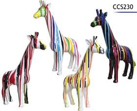 GIRAFE POLYRESINE 26X9X37CM*