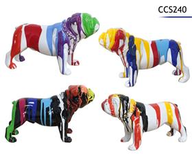 CHIEN POLYRESINE 34X13X20CM*