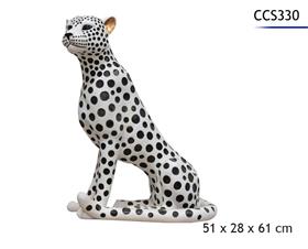LEOPARD POLYRESINE 51X28X61CM