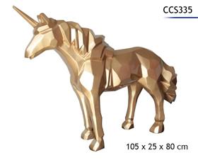 LICORNE POLYRESINE 105X25X80