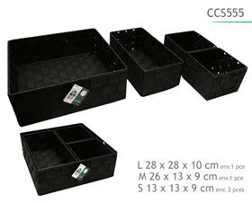 CORBEILLE NOIR X4