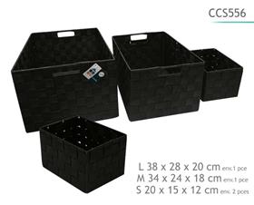 CORBEILLE NOIR X4