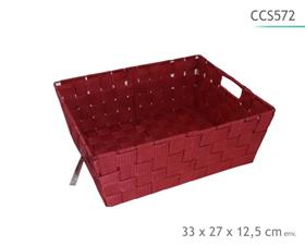 CORBEILLE ROUGE 33X27X12.5