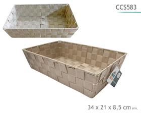 CORBEILLE TAUPE 34X21X8.5