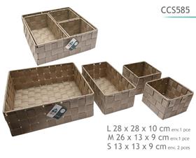 CORBEILLE TAUPE X4