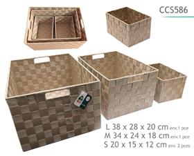 CORBEILLE TAUPE X4