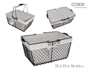 PANIER GRILLAGE+ANSE 32X23X16