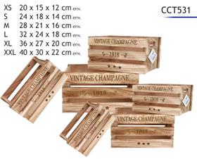CAISSES BOIS X6 40 A 20CM VINT