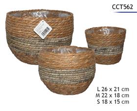 CACHES POTS X3 D18 A 26CM