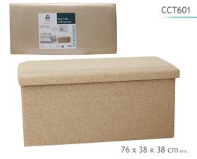 POUF DOUBLE PLIABLE POLY BEIGE