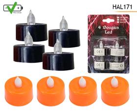 BOUGIE LED 4PCES D4X3.5CM