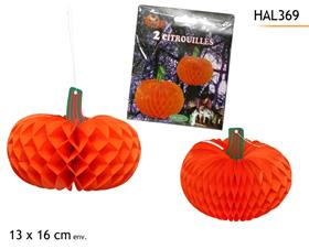 DECO PAPIER ALVEOLE CITROUI X2