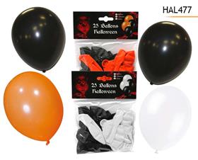 BALLONS HALLOWEEN X25PCES 28CM