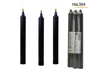 BOUGIE NOIR 19CM 36GX3PCES