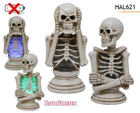 STATUETTE LUMI SQUELETTE 20CM*