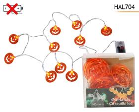 GUIRLANDE LUM. CITROUILLE 185*