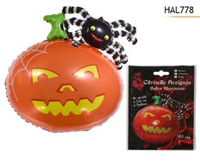 BALLON ALU CITROUILLE 63CM*