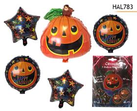 BALLONS ALU X5  CITROUILLE 60C