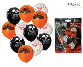 BALLONS X12PCES  HALLOWEEN MIX