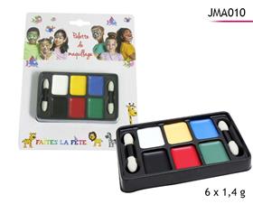 PALETTE 6X1.4G + 2 PINCEAUX