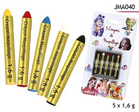 CRAYONS X5  COULEURS X1.6G*
