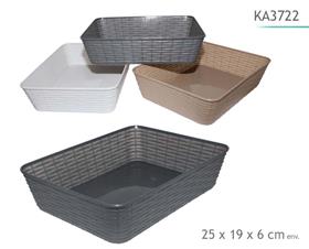 CORBEILLE RANGEMENT 25X19X6C*