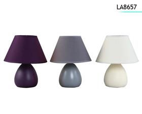 LAMPE CHEVET CERAMIC COUL 24CM