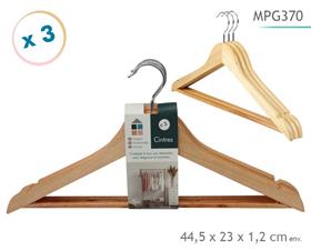 CINTRES BOIS NATUREL X3 44.5CM