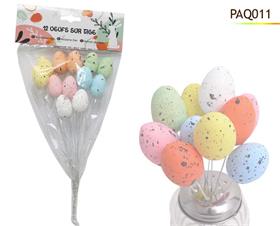 OEUFS X12  SUR TIGE 3X4CM