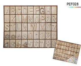 LETTRES x78  EN BOIS 3.5CM